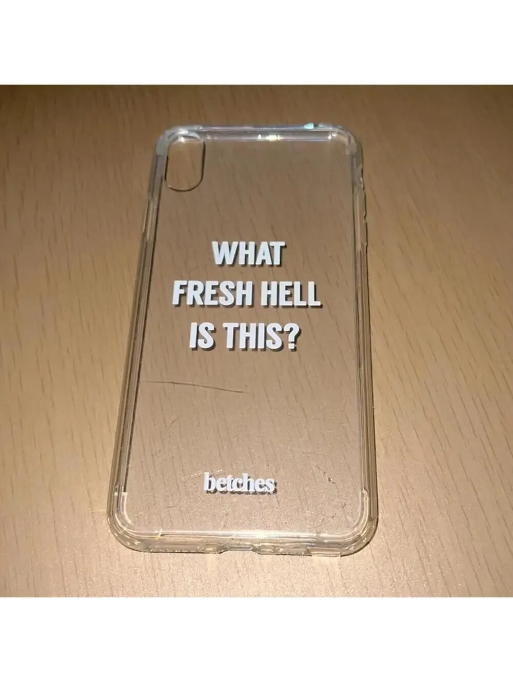 iPhone X/XS MAX clear case w text